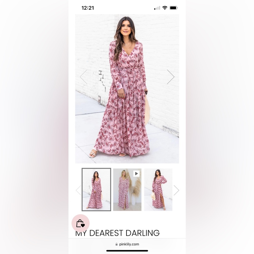 Never worn - Pink Lily blush maxi dress